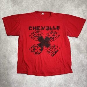 CHEVELLE X Tour T-Shirt Red Size Medium Keya USA Brand Alternative Rock Grunge